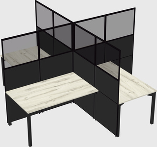 Quad office cubicles