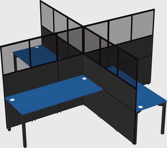 Quad office cubicles