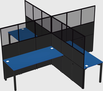 Quad office cubicles