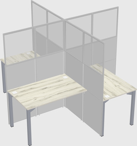 Quad office cubicles