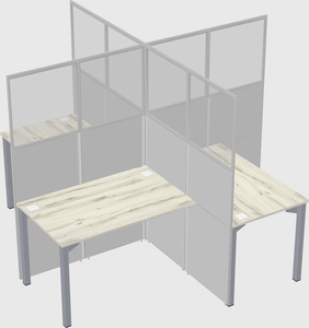 Quad office cubicles