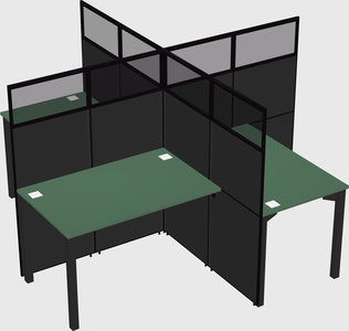 Quad office cubicles