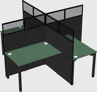Quad office cubicles