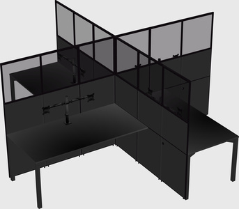 Quad office cubicles
