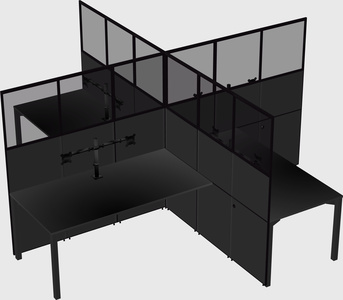 Quad office cubicles