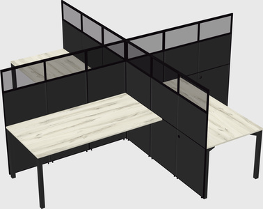 Quad office cubicles
