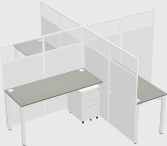 Quad office cubicles