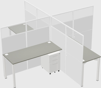 Quad office cubicles