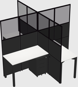 Quad office cubicles