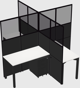 Quad office cubicles
