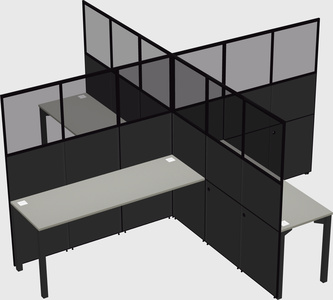 Quad office cubicles