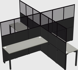 Quad office cubicles