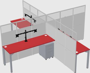 Quad office cubicles