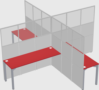 Quad office cubicles