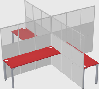 Quad office cubicles
