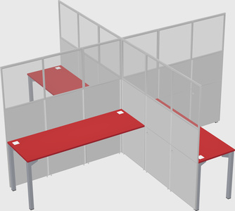 Quad office cubicles