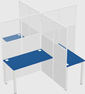 Quad office cubicles