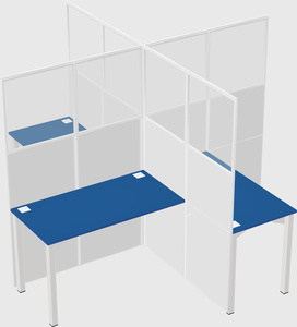 Quad office cubicles