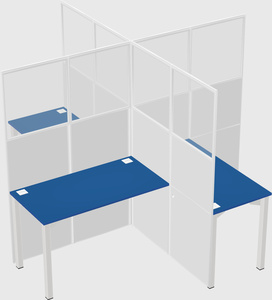 Quad office cubicles