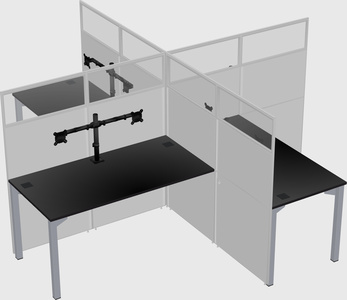 Quad office cubicles