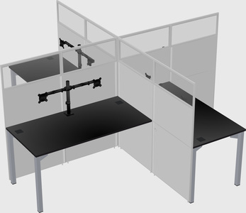 Quad office cubicles