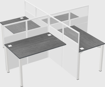 Quad office cubicles