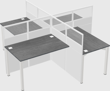 Quad office cubicles