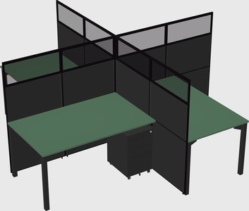 Quad office cubicles