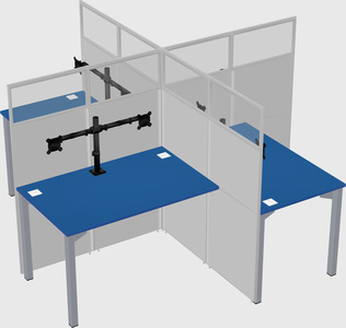 Quad office cubicles
