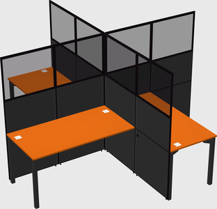 Quad office cubicles