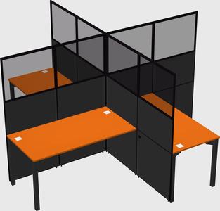 Quad office cubicles