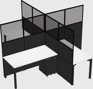 Quad office cubicles