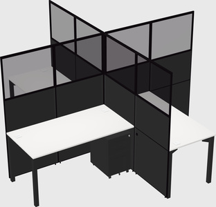 Quad office cubicles