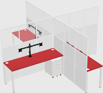 Quad office cubicles