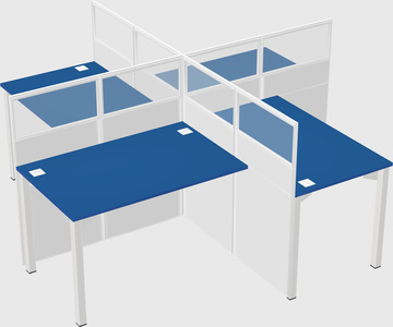 Quad office cubicles