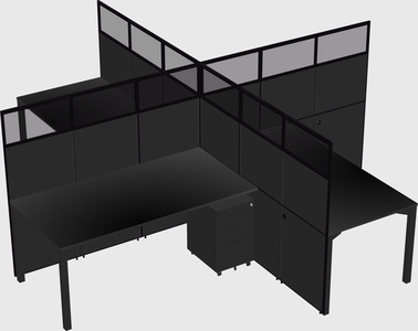 Quad office cubicles