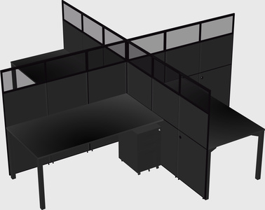 Quad office cubicles