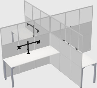 Quad office cubicles
