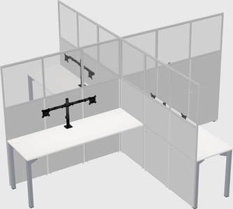 Quad office cubicles