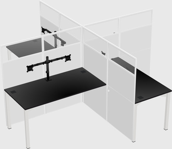 Quad office cubicles