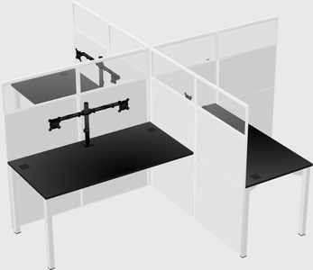 Quad office cubicles