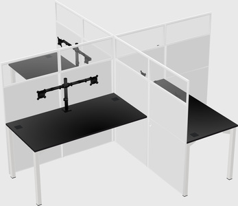 Quad office cubicles