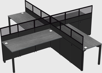Quad office cubicles