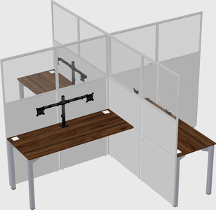 Quad office cubicles