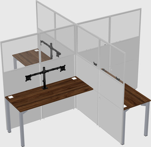 Quad office cubicles