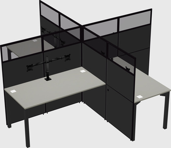 Quad office cubicles