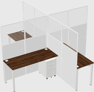 Quad office cubicles