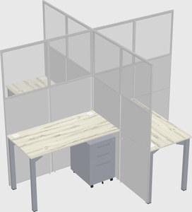 Quad office cubicles