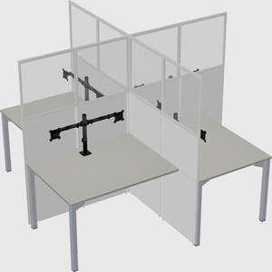 Quad office cubicles