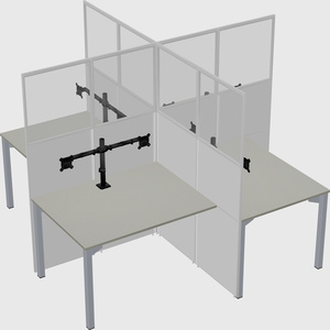 Quad office cubicles